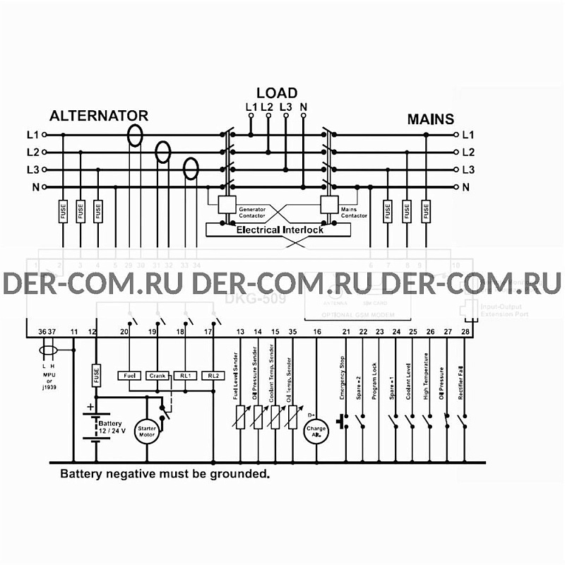 Контроллер Datakom DKG509 ДизельЭнергоРесурс