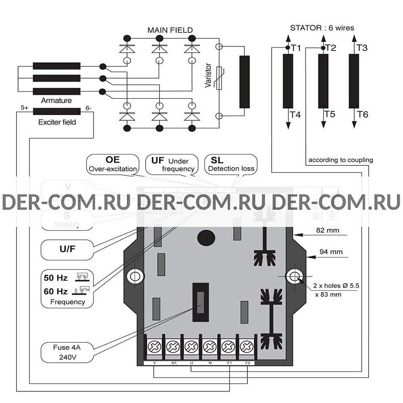 Регулятор напряжения AVR Leroy Somer R120 ДизельЭнергоРесурс