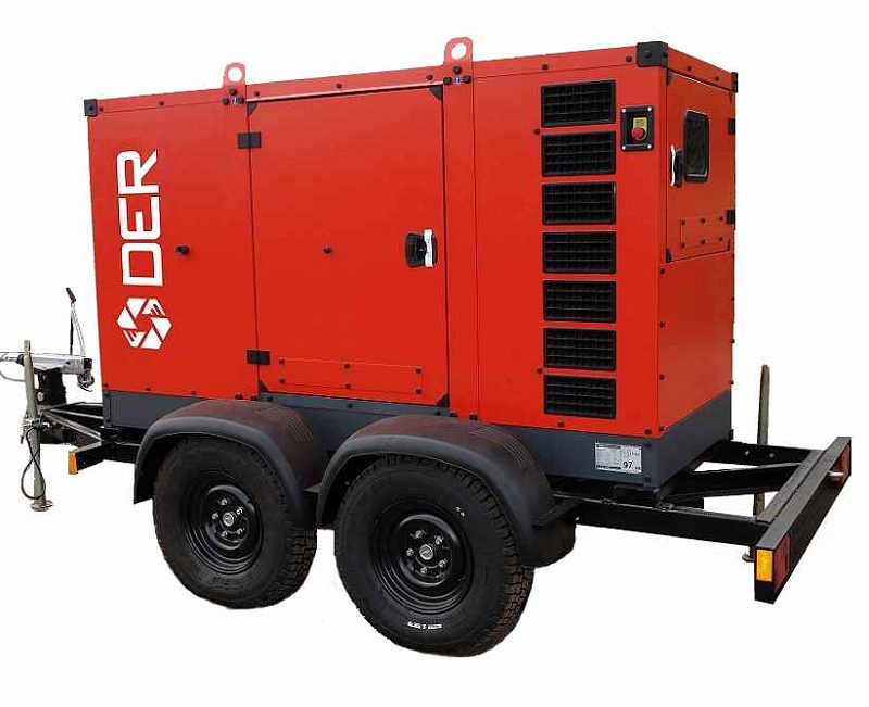 Дизельный генератор DER-48M в кожухе на шасси ДизельЭнергоРесурс
