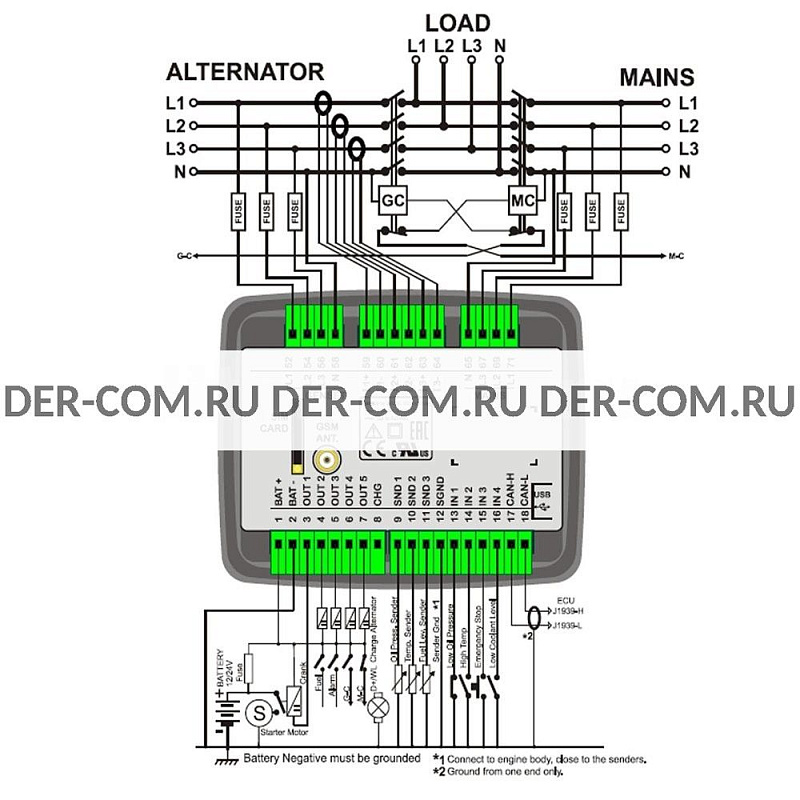 Контроллер Datakom D100 ДизельЭнергоРесурс